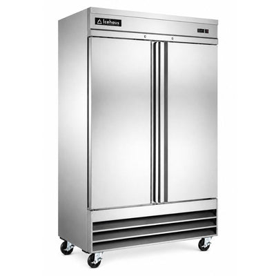 Congelador Vertical Industrial de 2 Puertas en Acero Inoxidable para Restaurantes y Cocinas Comerciales. KitchenMax.Store