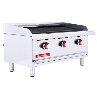ASADOR CORIAT ACH-3 PETIT | 3 Parrilla | 3 Quemadores | Gas | Lámina De Acero Inoxidable | Restaurante Hotel Industrial Negocio de Comida Asar Negocio Tostar Cocina Comedor Industriales Asada Autoservicio Alta Cocina.