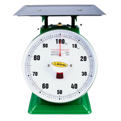 BÁSCULA NOVAL ATZ-100 | Báscula Industrial de Muella | Analoga | 100 kg a 200 gr | Fabrica Verdulería Sobre Mostrador Recepción Pesar Cobrar Báscula para Frutería Verdulería Tienda Negocio Cremería