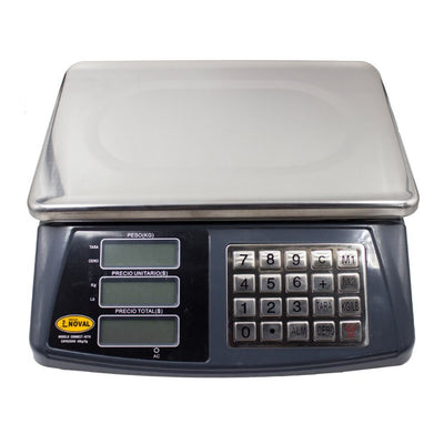 BÁSCULA NOVAL CONNECT- 40 | Báscula Comercial | 40 kg a 2gr | Tienda Verdulería Negocios Basculas Mostrador Restaurantes Pesar Tianguis Restaurante Verduras Carnes Colgantes Plataforma Carnicería Cremería Contadora Cargar.