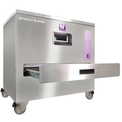 Abrillantadora Besser Vacuum Speedy Super, en acero inoxidable.