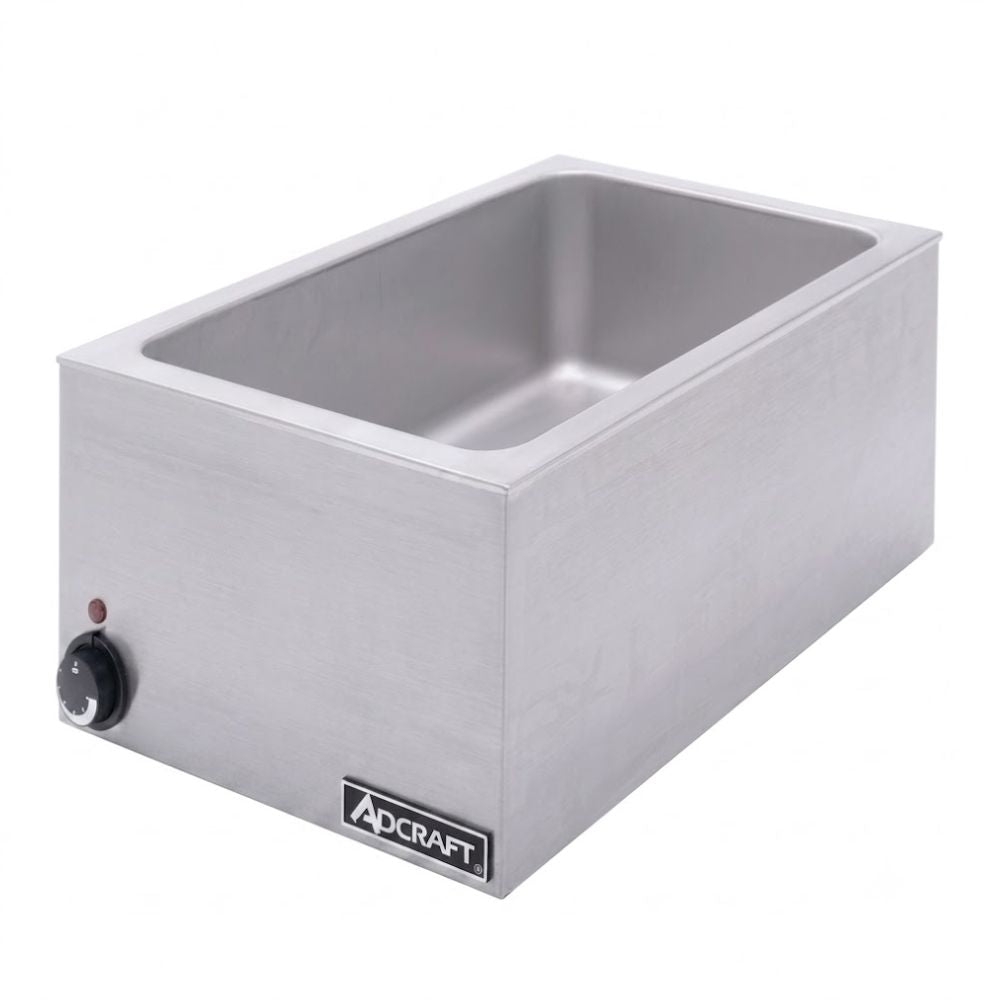 Calentador Adcraft FW1500 W/c, en acero inoxidable.