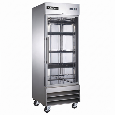 CONGELADOR ICEHAUS CV-1PC-SS-01 | Congelador | 1 Puerta de Cristal | 21 Pies Cúbicos | Acero Inoxidable | Hotel Carnicería Abarrotes