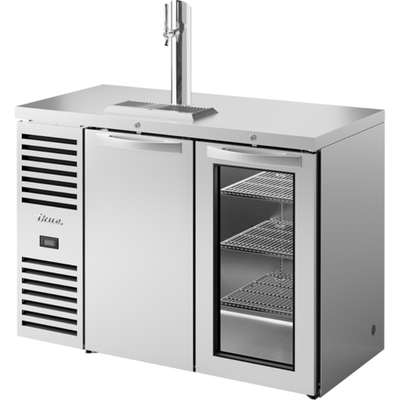 DISPENSADOR DE CERVEZA TRUE TDR48-RISZ1-L-S-SG-1 | Dispensador de Cerveza Fría Helada | Refrigerada | Puerta Batientes Sólida y Vidrio | Acero Inoxidable