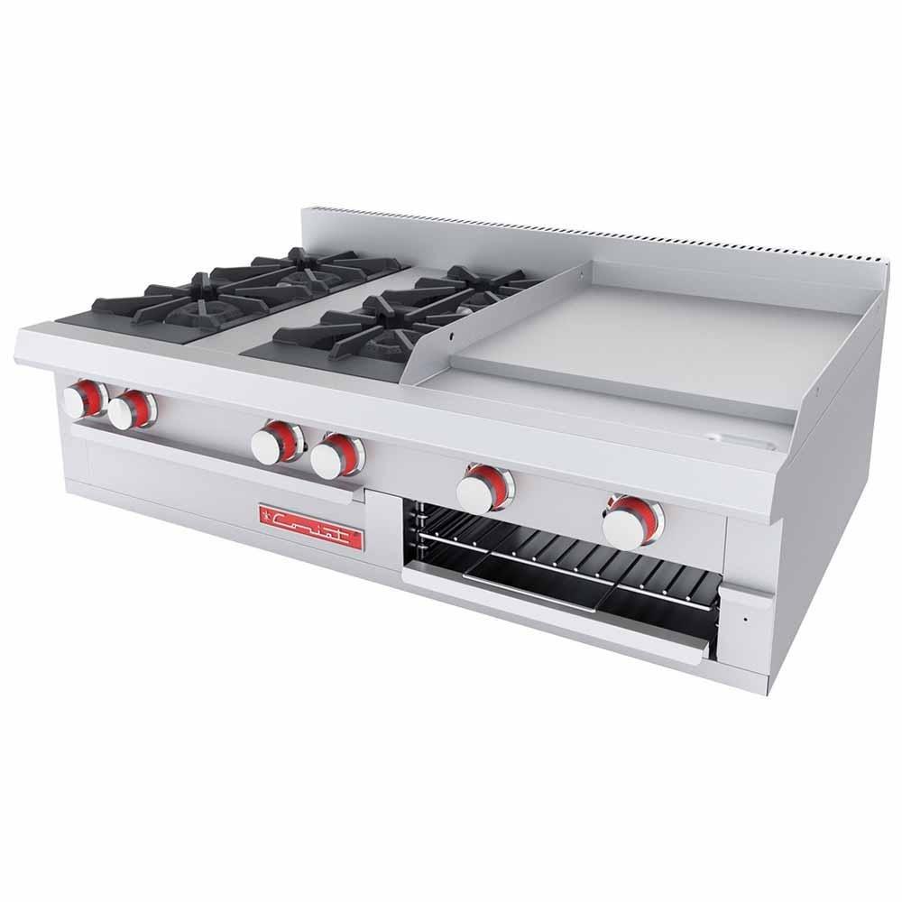ESTUFA CORIAT MINICHEF DE MESA MASTER | Estufa | 4 Quemadores | Plancha | Gas | Hotel Restaurante Comedor Hotel Industrial Cocinas Fondas Cenadurías Comedores Industriales Preparación de Alimentos Cocción.