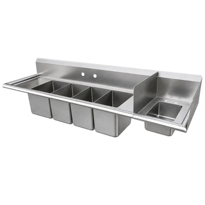 Fregadero King F4T-151514-12L, en acero inoxidable.
