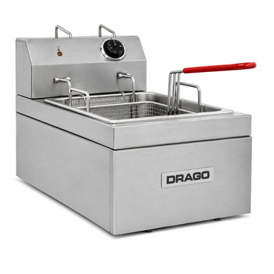Drago FE-5 Freidor Electrico 1 Canastilla Acero Inoxidable - - Drago - KitchenMax Store