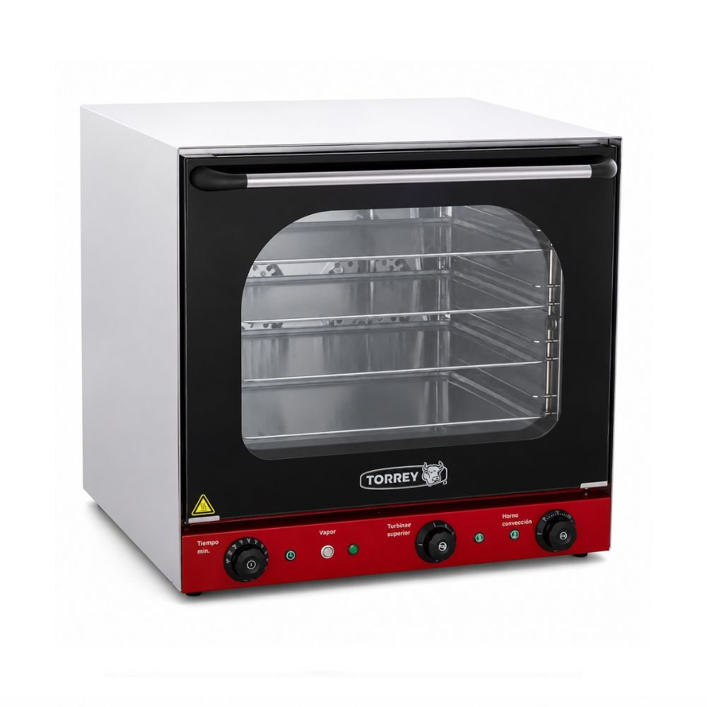 Horno Torrey HEC-4V CQHEC4V0039, horno de convección, en acero inoxidable.