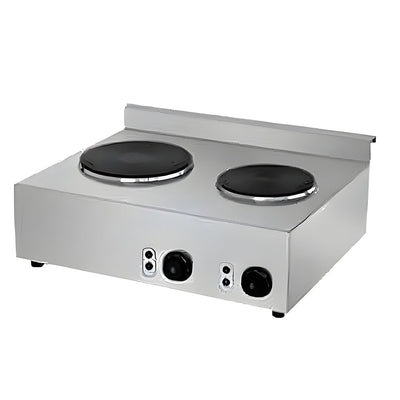 Parrilla Migsa HSC-2205, parrilla 2 quemadores, en acero inoxidable.