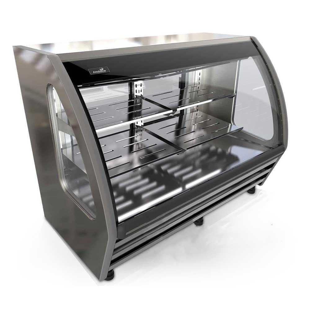 Imbera Bhs150 Vitrina Horizontal Exhibidora Cristal Curvo 2 Puertas. 153 cm. 340 Lt. /12 pies - 115 V. - Vitrinas - Imbera - KitchenMax Store