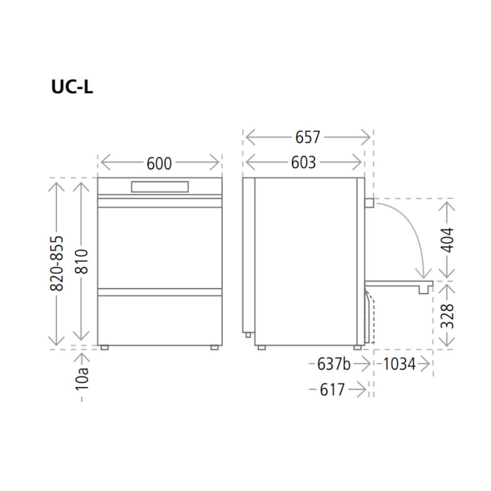 LAVAVAJILLAS WINTERHALTER 013V0087 UC- L GASTRONOM Lavavajillas de Carga Frontal Bajo Mostrador Acero Inoxidable Restaurantes Banquetes Comedores Industriales Hospitales