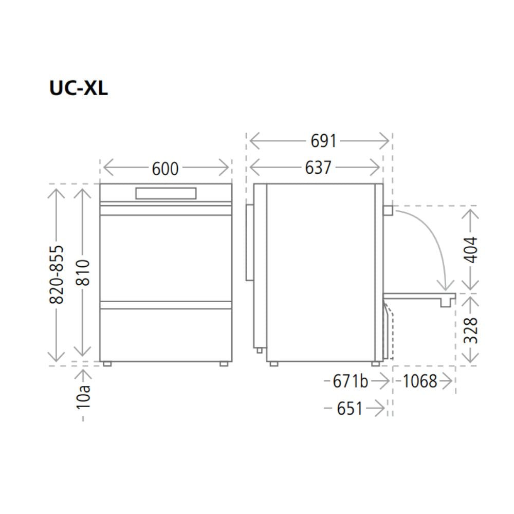 LAVAVAJILLAS WINTERHALTER 014V0035 UC- XL GASTRONOM | Lavavajillas de Carga Frontal Bajo Mostrador | Acero Inoxidable | Restaurantes Banquetes Comedores Industriales Hospitales
