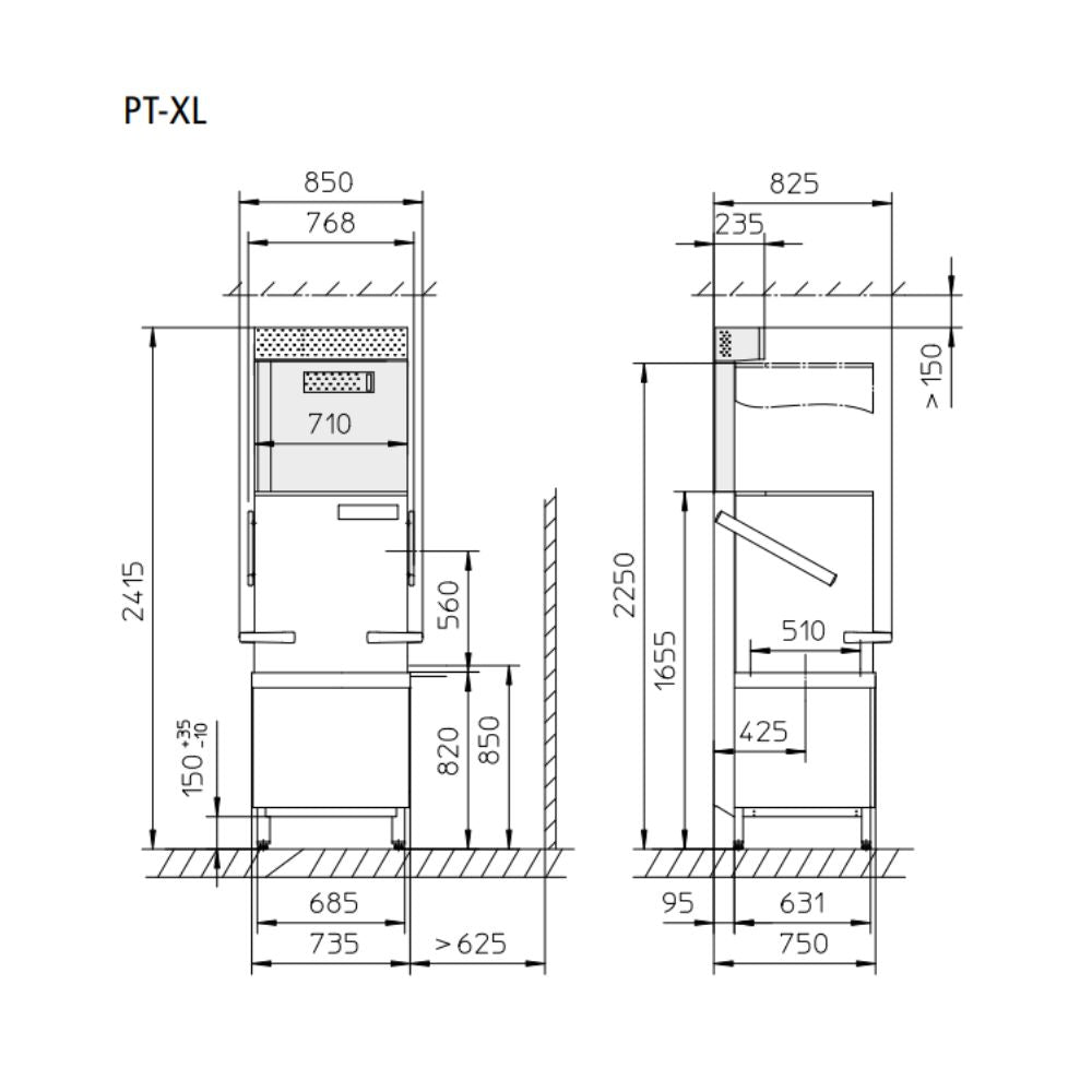 LAVAVAJILLAS WINTERHALTER 519V9999 PT-XL V02 GASTRONOM | Lavavajillas de Capota | Acero Inoxidable | Hoteles Restaurantes Cafeterías