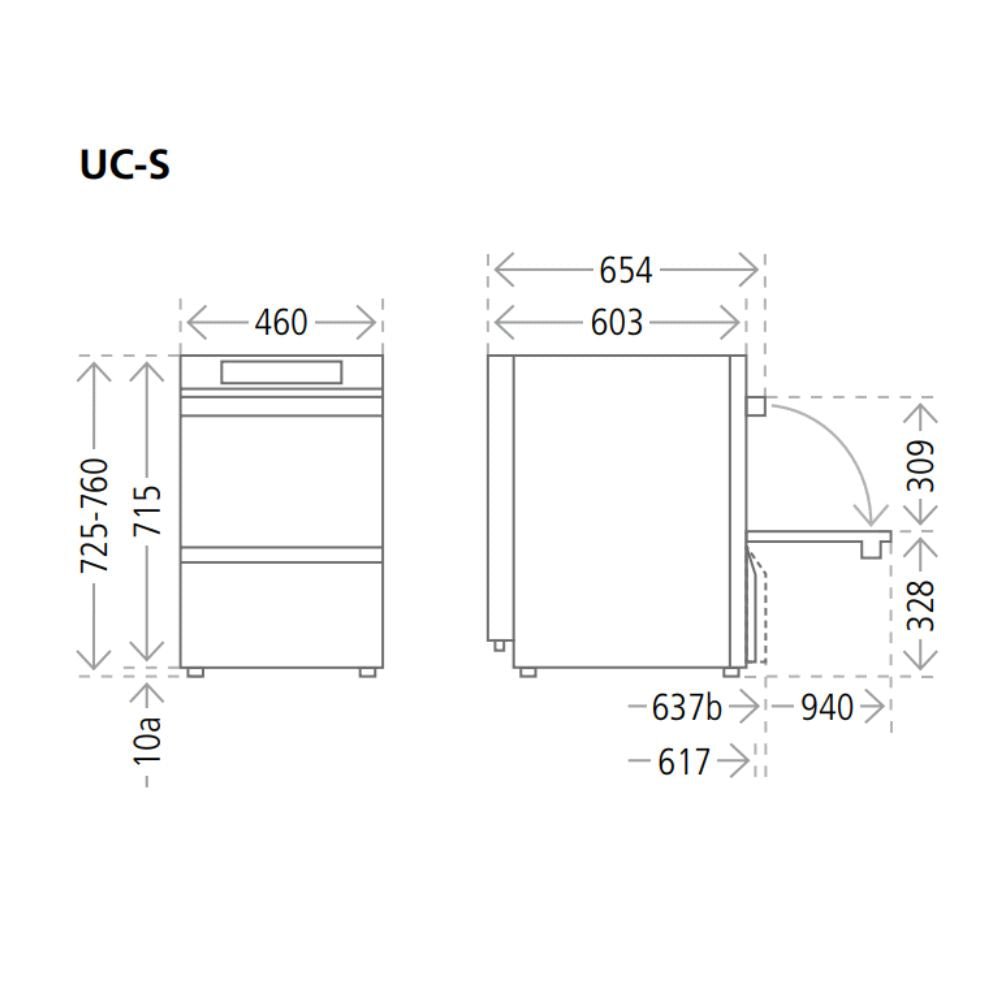 LAVAVAJILLAS WINTERHALTER 011V0059 UC-S GASTRONOM | Lavavajillas de Carga Frontal Bajo Mostrador | Acero Inoxidable | Restaurantes Banquetes Comedores Industriales Hospitales