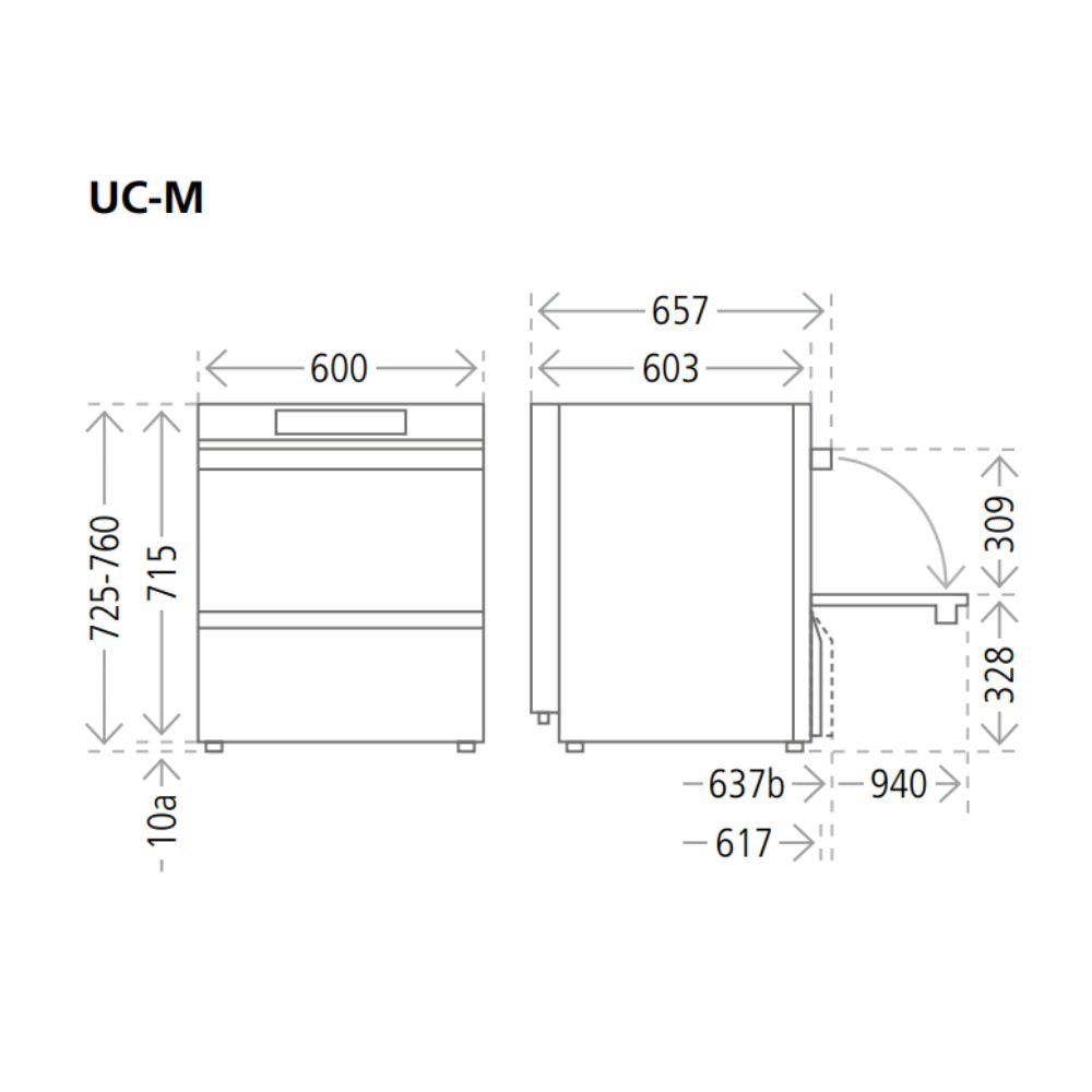 LAVAVAJILLAS WINTERHALTER 012V0108 UC-M GASTRONOM | Lavavajillas de Carga Frontal Bajo Mostrador | Acero Inoxidable | Restaurantes Banquetes Comedores Industriales Hospitales