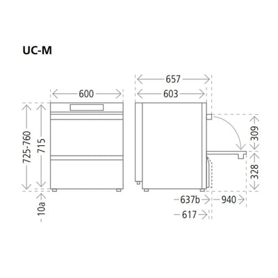 LAVAVAJILLAS WINTERHALTER 012V0108 UC-M GASTRONOM | Lavavajillas de Carga Frontal Bajo Mostrador | Acero Inoxidable | Restaurantes Banquetes Comedores Industriales Hospitales