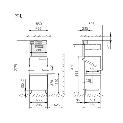 LAVAVAJILLAS WINTERHALTER 520V9999 PT-L UTENSIL | Lavavajillas de Capota | Acero Inoxidable | Hoteles Restaurantes Cafeterías