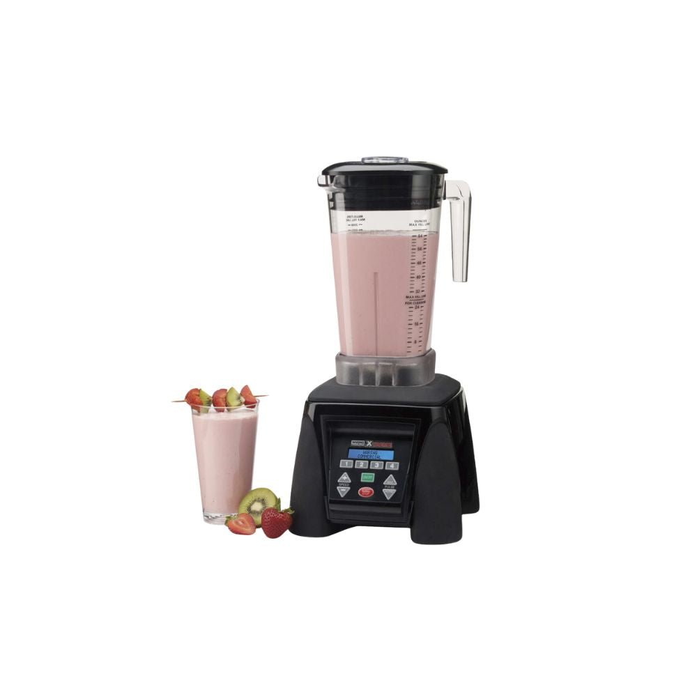LICUADORA WARING MX1300XTX | Licuadora de Bar y Cocina | 4 Posiciones | Control Electrónico | Pantalla LCD Azul | Bar Cafeteria Cocina Industrial Restaurante Banquetes Bar Cafetería para Moler Triturar Licuar Puré Alimentos Bebidas Batidos Sopas Salsas Postres Aderezos Moler Especias Frutos Secos