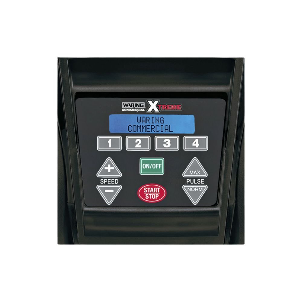 LICUADORA WARING MX1500XTX | Licuadora de Bar y Cocina | 4 Posiciones | Control Electrónico | Pantalla LCD Azul | Bar Cafeteria Cocina Industrial Restaurante Banquetes Bar Cafetería para Moler Triturar Licuar Puré Alimentos Bebidas Batidos Sopas Salsas Postres Aderezos Moler Especias Frutos Secos