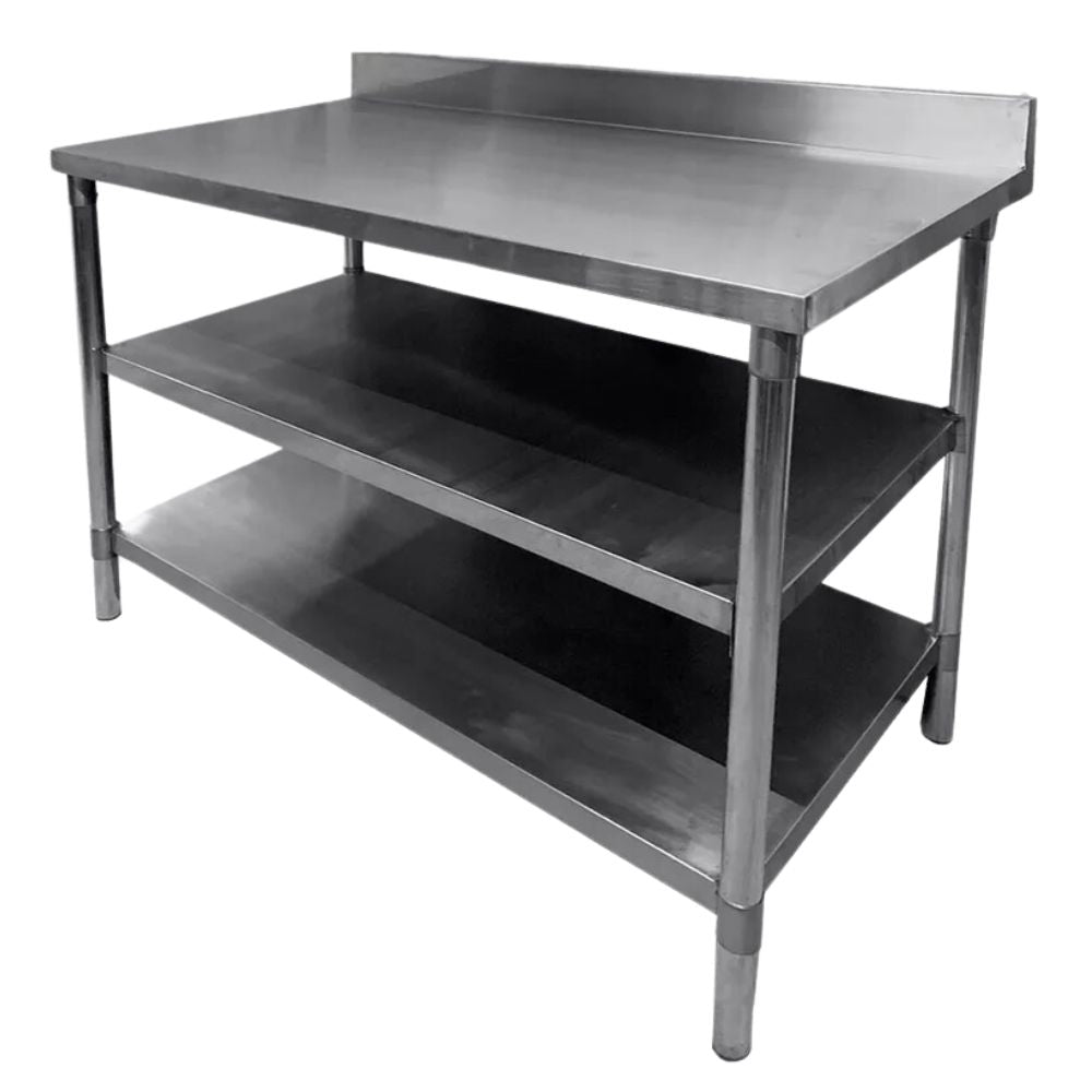 MESA MINDEJAL MLM1628951013 | Mesa a Pared | Acero Inoxidable | Frente 110 cm | Acero Inoxidable | Cocina Industrial Restaurante Bar Superficie Resistente Fácil Limpieza Durabilidad Higiénica Anticorrosiva Uso Intensivo Multiusos Estabilidad Preparación De Alimentos Resistente Al Calor