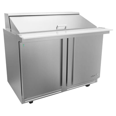 MESA REFRIGERADA ASBERA APTM-48-18 P HC 19111137 | Mesa De Preparación Con Refrigerante | Acero Inoxidable | 2 Puertas | 2 Parrillas | Supermercados Pizzerías Restaurantes Cocinas Industriales Cafeterías Supermercado Guarniciones Comedores Industriales Cocinas Industriales Panadería Carnicería Preparación Sushi Postres Ensaladas Baguettes mesa de preparación refrigerada cocina industrial mobiliario para restaurantes mesa de preparación con insertos gastronorm acero inoxidable Cafetería.