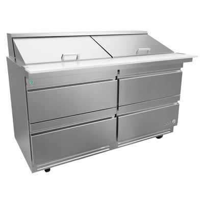 MESA REFRIGERADA ASBER APTM-60-24-D4 P HC 19111160 | Mesa De Preparación Con Refrigerante | Acero Inoxidable | 4 Cajones | Supermercados Pizzerías Restaurantes Cocinas Industriales Cafeterías Supermercado Guarniciones Comedores Industriales Cocinas Industriales Panadería Carnicería Preparación Sushi Postres Ensaladas Baguettes mesa de preparación refrigerada cocina industrial mobiliario para restaurantes mesa de preparación con insertos gastronorm acero inoxidable Cafetería.