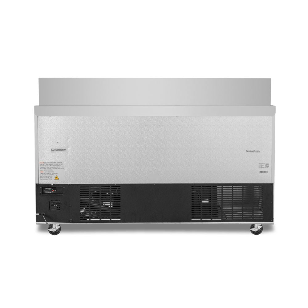 MESA REFRIGERADA RHINO MERSAL-60 | Mesa Refrigerada para Preparación | Capacidad de Almacenamiento: 15.2 Pies Cúbicos | Cocina Hotel Restaurante