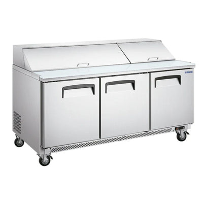 Mesa Fría Migsa SCL-3, mesa fría refrigerada, en acero inoxidable.
