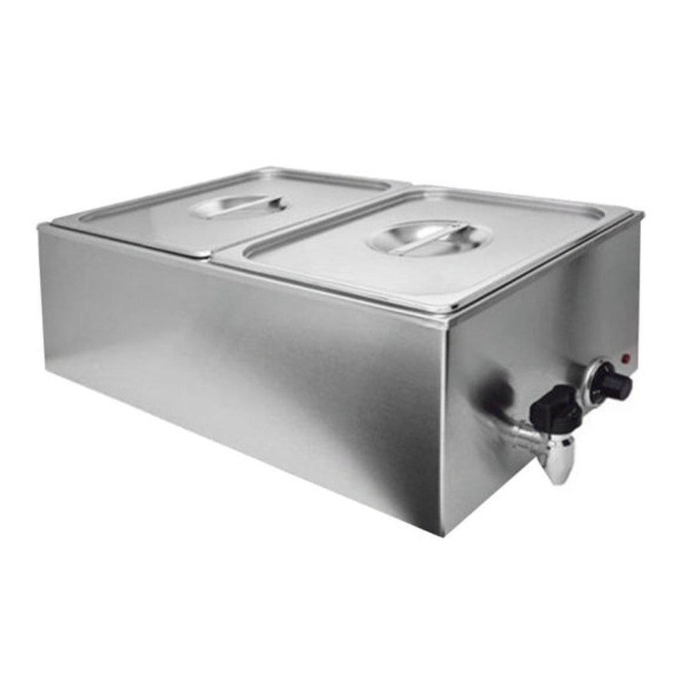 Migsa Zck165At-2 Baño María Rectangular 2 Insertos Acero Inoxidable - Baños María / Chafers - Migsa - KitchenMax Store