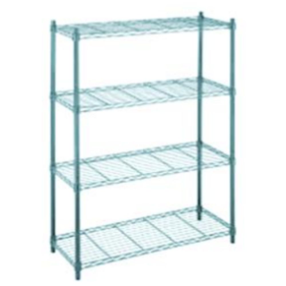 Migsa YG–2448WR4 Anaquel Alambron para Cocina Industrial Turquesa Restaurantes Cocina Panaderias Banquetes Comedores Alimentos Industriales Conservar Guardar Empilar Organizar.