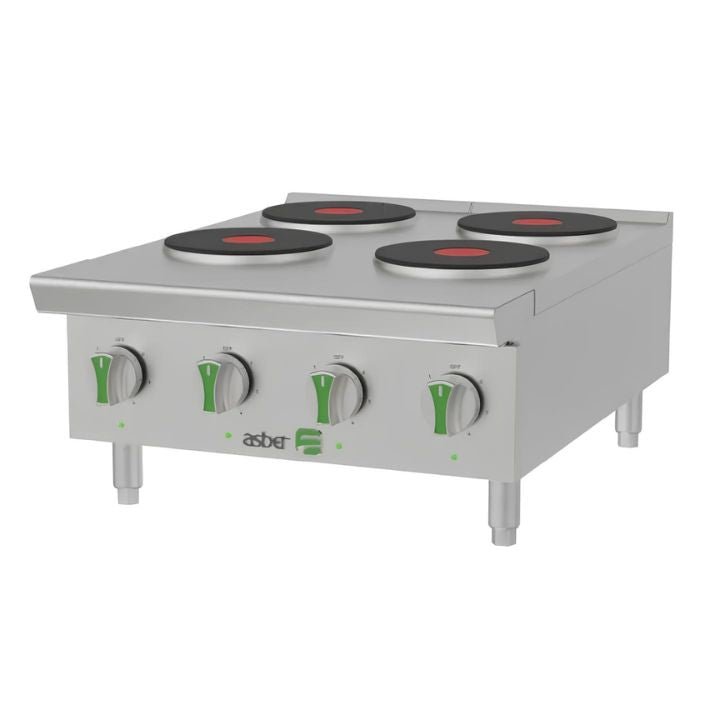PARRILLA ASBER AEHP E 4 24 EM | Parrilla Eléctrica EMERALD LINE | 4 Placas Redondas | Restaurante Cafetería Cocinas Fondas Restaurantes Cenadurias Comedores Industriales Preparación de Alimentos Cocción