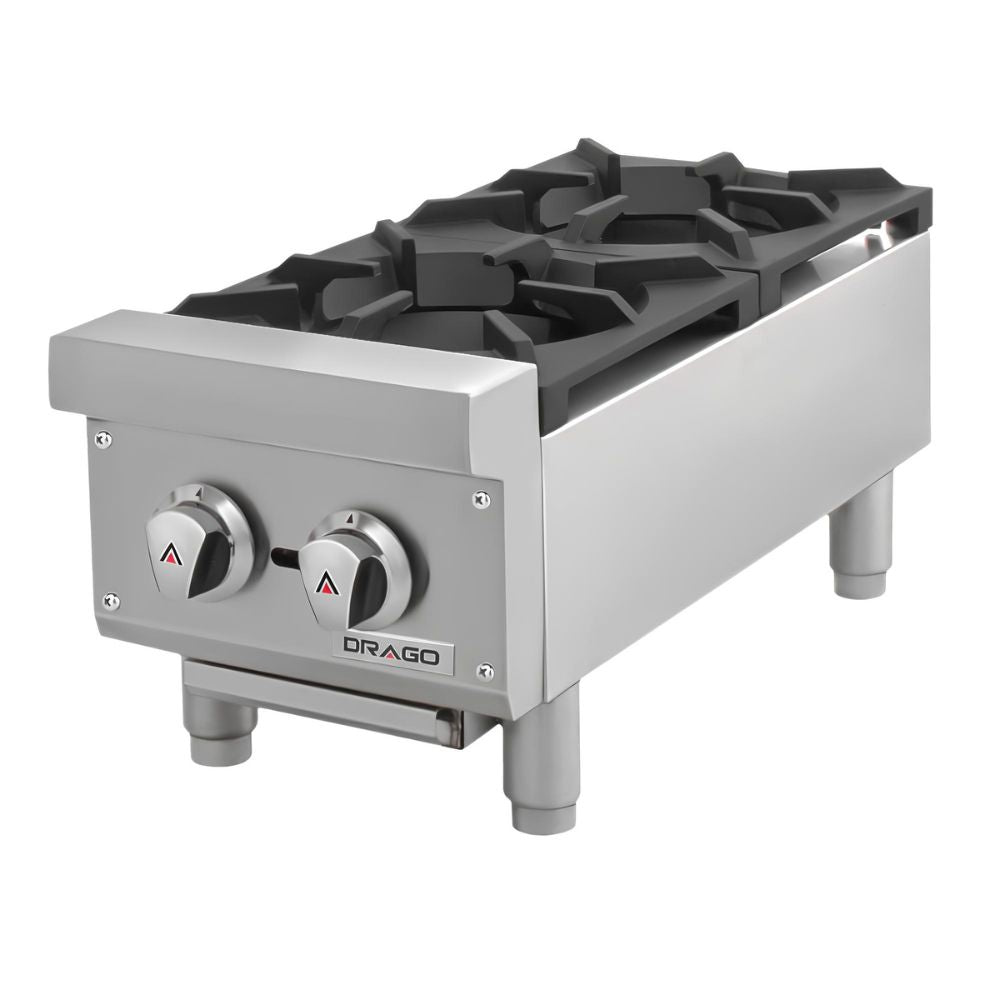 Drago CG-20 Parrilla 2 Quemadores Frente 31 cm Gas Acero Inoxidable - - Drago - KitchenMax Store