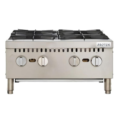 PARRILLA PROTEK 1029153 PAP-4QG | Parrilla a Gas | 4 Quemadores | Acero Inoxidable | Restaurante Cocina Industrial Fonda Bistró Cafetería Hospital Local Plaza comercial Dark Kitchen Parrilla Hospital Hotel Cafetería Puesto Bar Panadería Chocolatería