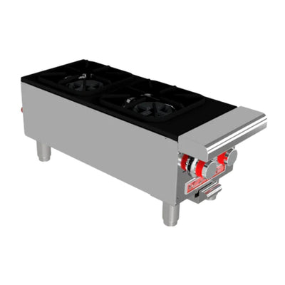 PARRILLA CORIAT PCV-2 | Parrilla | 2 Quemadores | Gas | lámina de acero inoxidable | Restaurante Hoteles Industriales