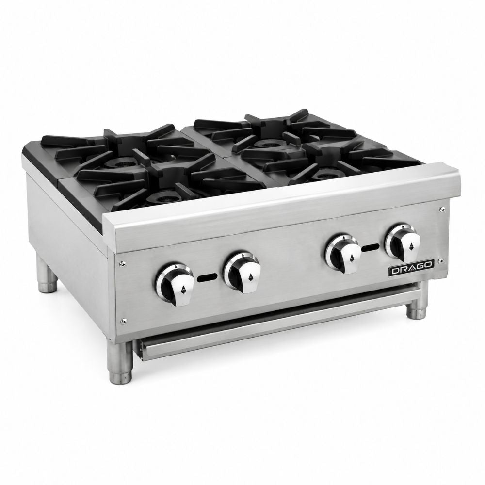 Drago CG-40 Parrilla 4 Quemadores Frente 62 cm Gas Acero Inoxidable - - Drago - KitchenMax Store