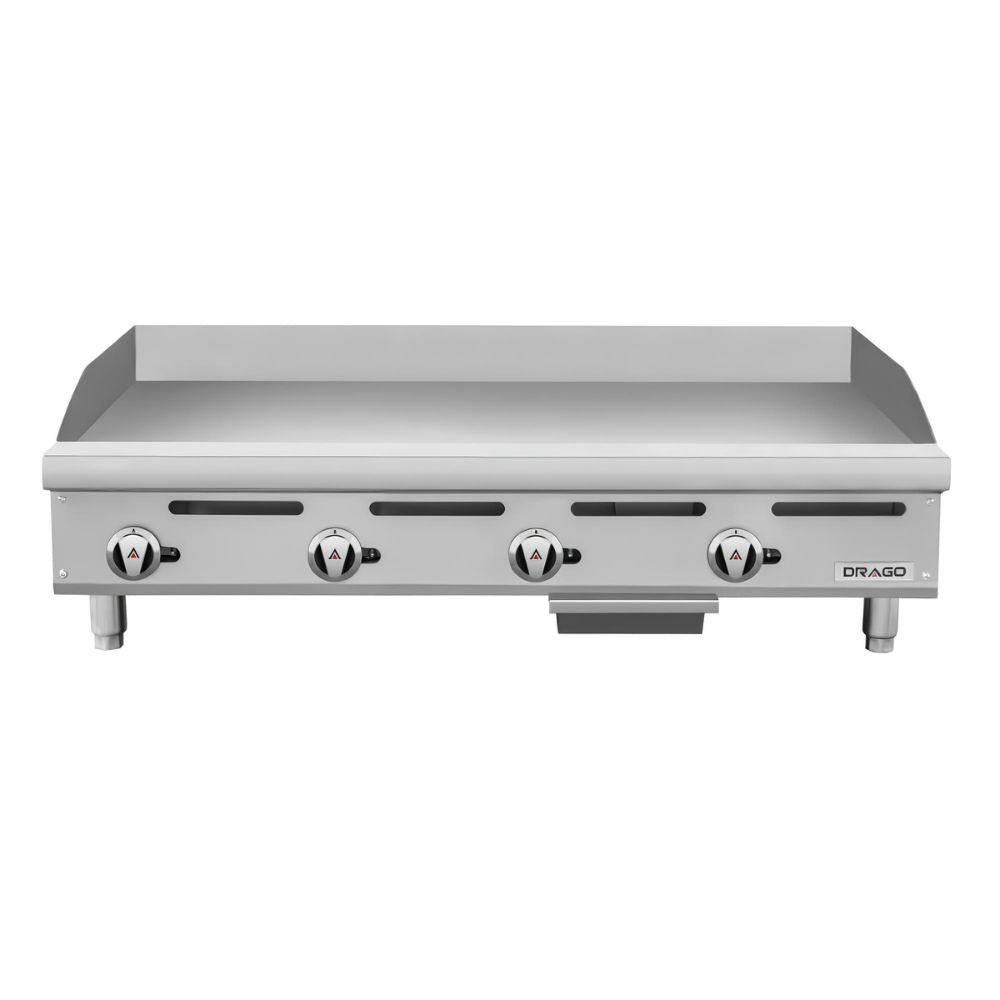 Drago PG-4 Plancha Frente 122 cm Gas 4 Controles Acero Inoxidable - - Drago - KitchenMax Store