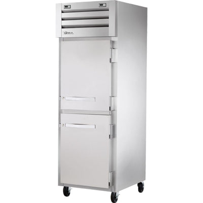 REFRIGERADOR CONGELADOR TRUE STR1DTA-2HS-HC | Refrigerador Congelador Vertical Dual | 2 Medias Puertas Solidas | Acero Inoxidable Aluminio | Restaurante Cocina Industrial Restaurante Lácteos Industrial Cocina Cremería Comercios Insumos Carnicería Hotel Panadería Refresquero Latas Bar Abarrotes