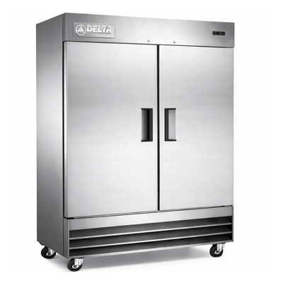REFRIGERADOR DELTA D-RV-2PS | Refrigerador Vertical | 41 Pies Cúbicos | 2 Puertas Solidas | Acero Inoxidable | Cocina Industrial Restaurante
