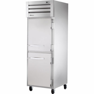REFRIGERADOR TRUE STG1R-2HS-HC | Refrigerador Vertical | 2 Medias Puertas Solidas | Acero Inoxidable Aluminio | Restaurante Lácteos Industrial Restaurante Lácteos Industrial Cocina Cremería Comercios Insumos Carnicería Hotel Panadería Refresquero Latas Bar Abarrotes