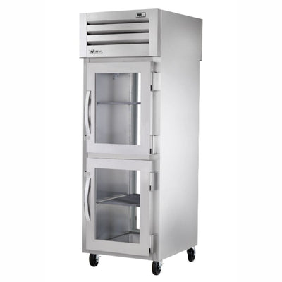 REFRIGERADOR TRUE STG1RPT-2HG-1G-HC | Refrigerador Vertical | 2 Medias Puertas Cristal | Acero Inoxidable Aluminio | Cocina Restaurante Industrial Restaurante Lácteos Industrial Cocina Cremería Comercios Insumos Carnicería Hotel Panadería Refresquero Latas Bar Abarrotes