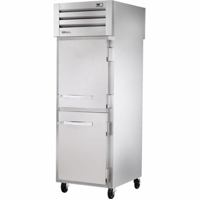 REFRIGERADOR TRUE STG1RPT-2HS-1G-HC | Refrigerador Vertical | 2 Medias Puertas Solidas | Acero Inoxidable Aluminio | Cocina Restaurante Cafetería Restaurante Lácteos Industrial Cocina Cremería Comercios Insumos Carnicería Hotel Panadería Refresquero Latas Bar Abarrotes