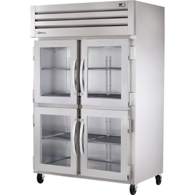 REFRIGERADOR TRUE STG2R-4HG-HC | Refrigerador Vertical | 4 Medias Puertas Cristal | Acero Inoxidable Aluminio | Restaurante Cocina Industrial Pastelería Restaurante Lácteos Industrial Cocina Cremería Comercios Insumos Carnicería Hotel Panadería Refresquero Latas Bar Abarrotes