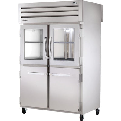 REFRIGERADOR TRUE STG2RPT-2HG/2HS-2S-HC | Refrigerador Vertical | 4 Medias Puertas Combinadas | Acero Inoxidable Aluminio | Restaurante Cafetería Cocina Restaurante Lácteos Industrial Cocina Cremería Comercios Insumos Carnicería Hotel Panadería Refresquero Latas Bar Abarrotes