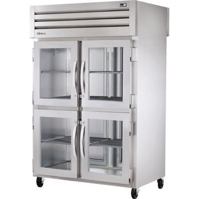 REFRIGERADOR TRUE STG2RPT-4HG-2S-HC | Refrigerador Vertical | 4 Medias Puertas Cristal | Acero Inoxidable Aluminio | Restaurante Cocina Comercial Restaurante Lácteos Industrial Cocina Cremería Comercios Insumos Carnicería Hotel Panadería Refresquero Latas Bar Abarrotes