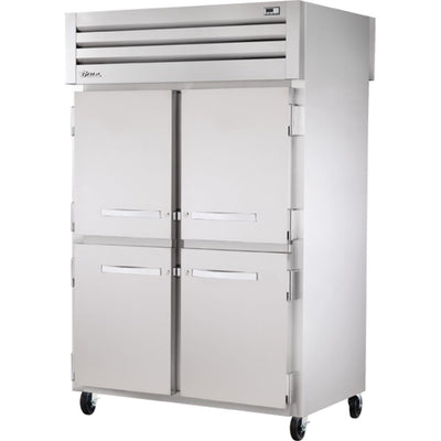 REFRIGERADOR TRUE STG2RPT-4HS-2G-HC | Refrigerador Vertical | 4 Medias Puertas Solias | Acero Inoxidable Aluminio | Restaurante Cocina Industrial Comercial Restaurante Lácteos Industrial Cocina Cremería Comercios Insumos Carnicería Hotel Panadería Refresquero Latas Bar Abarrotes