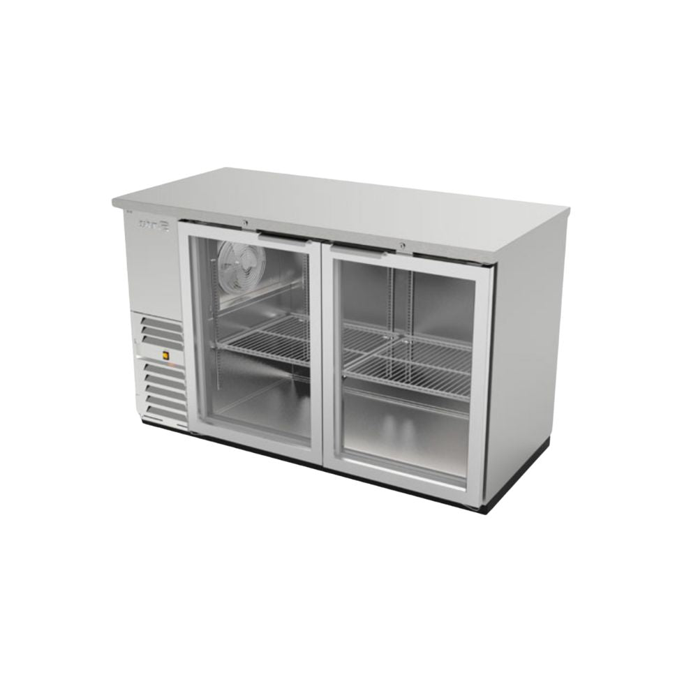 Refrigerador Asber ABBC-68G Hc / Sg-hc, refrigerador contra barra, en acero inoxidable.