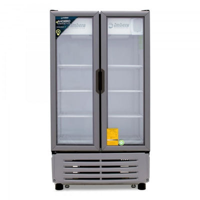 REFRIGERADOR IMBERA 1023618 VRD35 D BMAD LED GRI | Refrigerador Enfriador Vertical | 2 Puertas Cristal | 35 Pies Cúbicos | Super Mercado Abarrotes Carnicería