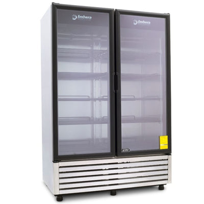Refrigerador Imbera 1024215 VRD43C, refrigerador vertical, en acero inoxidable.