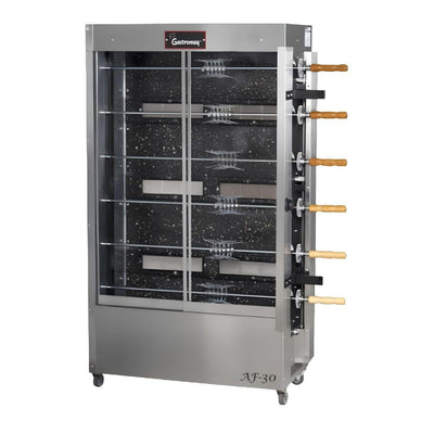 Rosticero Gastromaq AF30G2, en acero inoxidable.