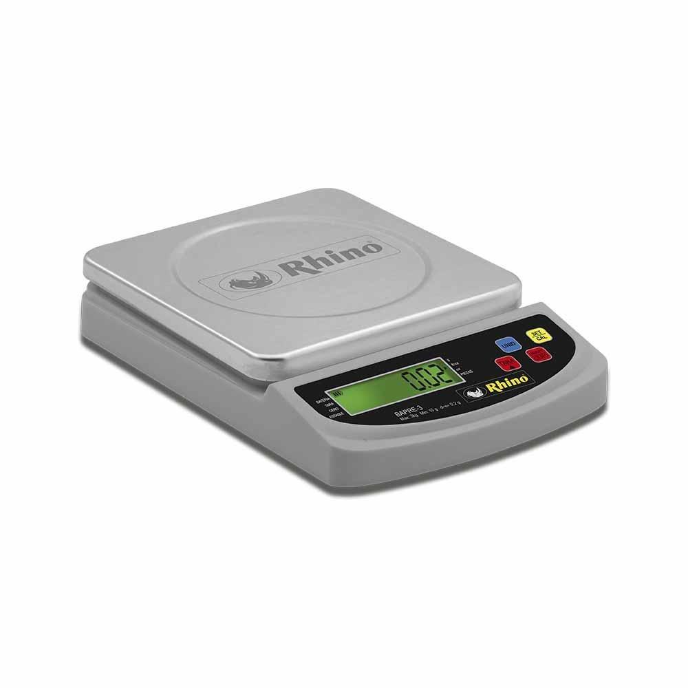 BÁSCULA RHINO BAPRE-3 Báscula Precisión Kg Plato de Acero Inoxidable Ferretería Joyería Gemas